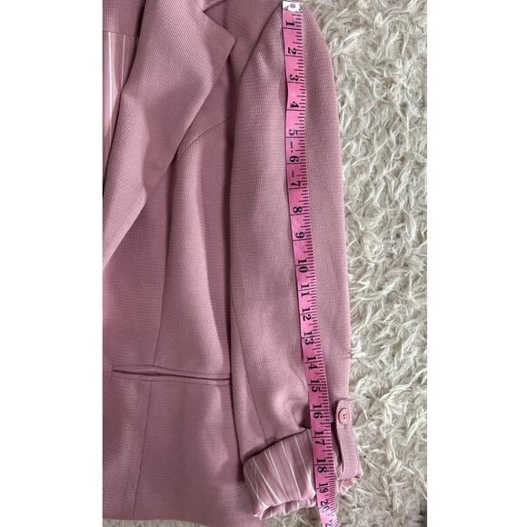 41 Hawthorn Women's Sz S Mauve Pink Open Front Lined Cuffed Blazer Jacket #0560 - Picture 13 of 14